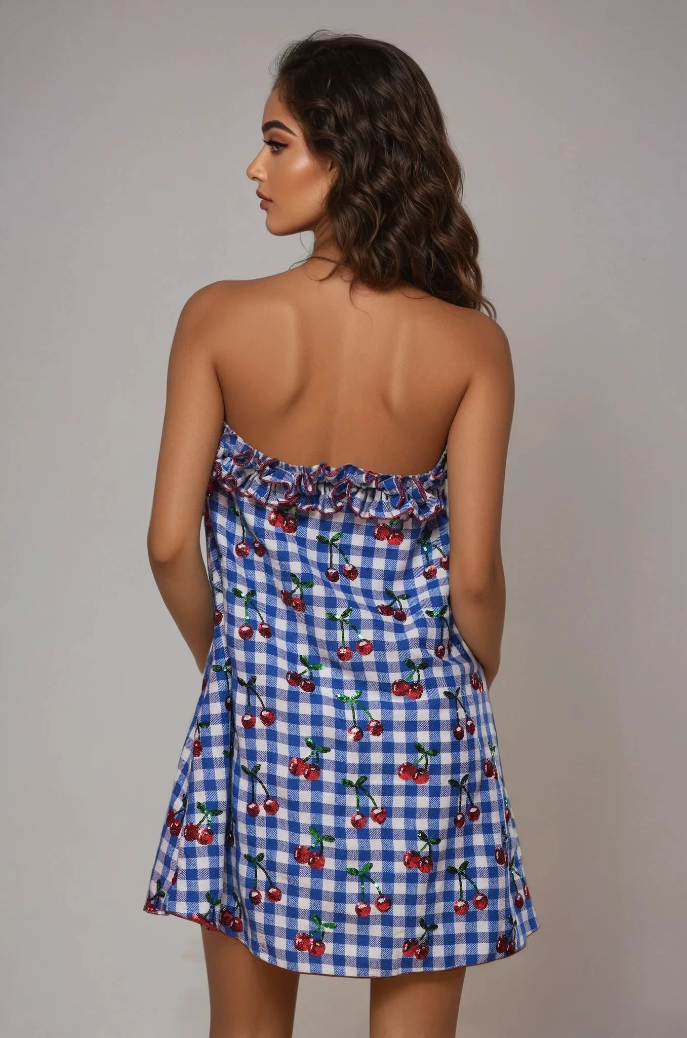 Cherry Check Dress