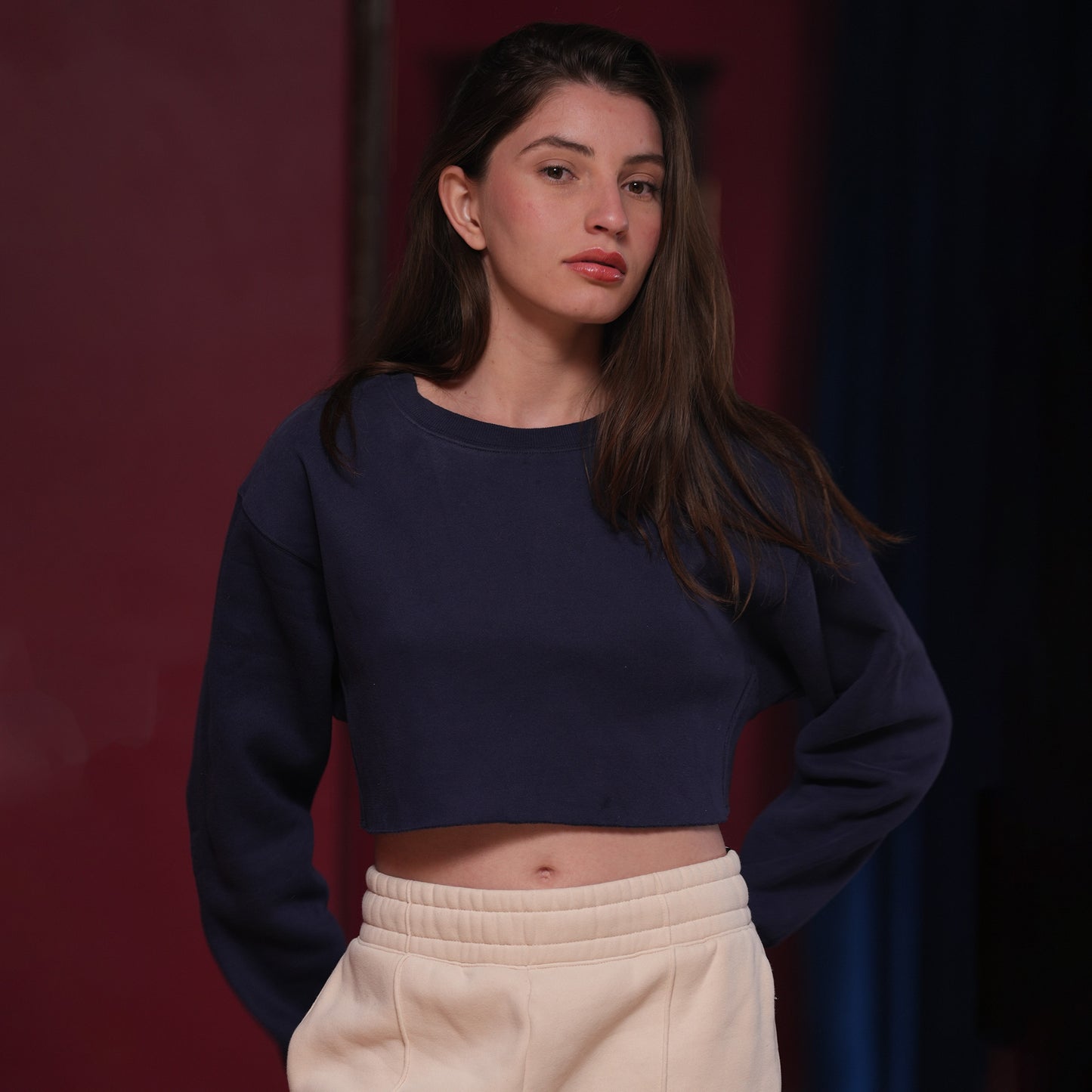 Blue Knit Pull Over Sweater