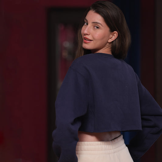Blue Knit Pull Over Sweater