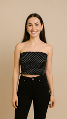 Polka Dot Smocked Tube Top