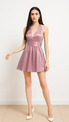 Satin Halter Dress