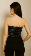 Polka Dot Smocked Tube Top