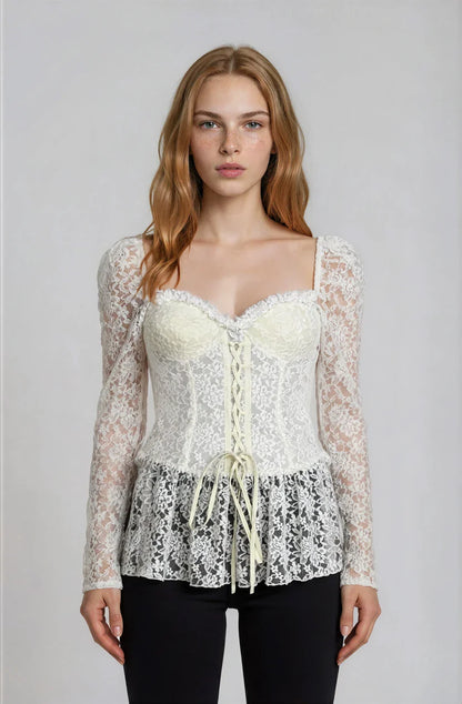 Ivory Whisper Net Top