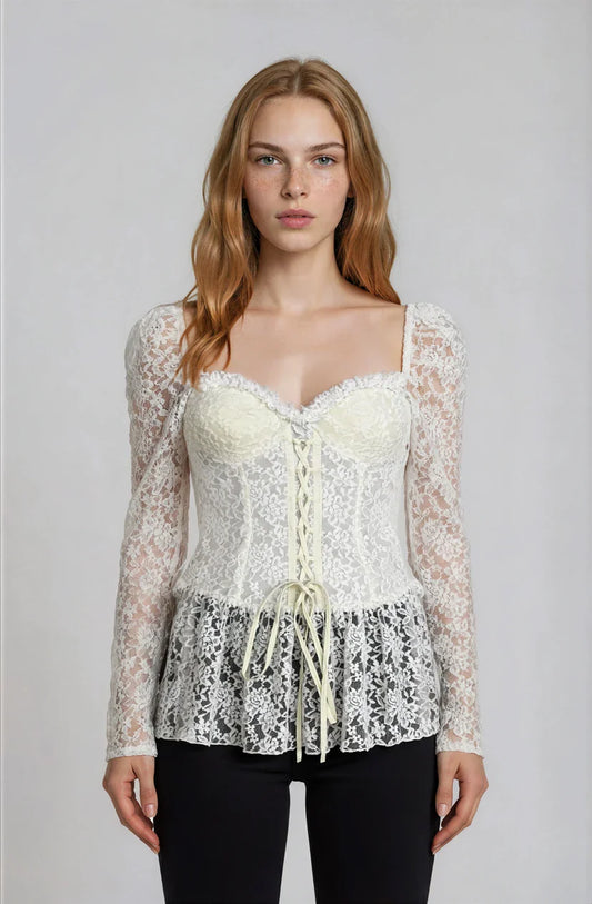 Ivory Whisper Net Top