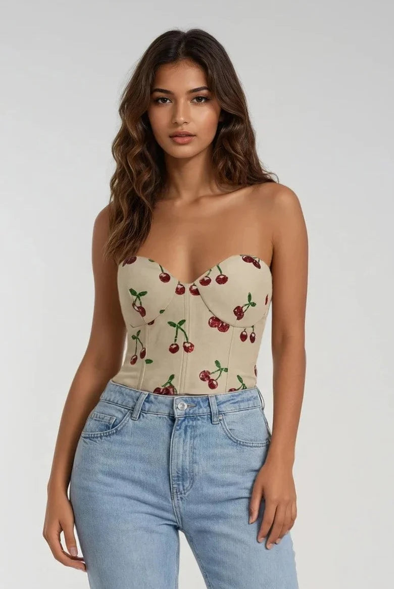 Cherry Bloom Bustier